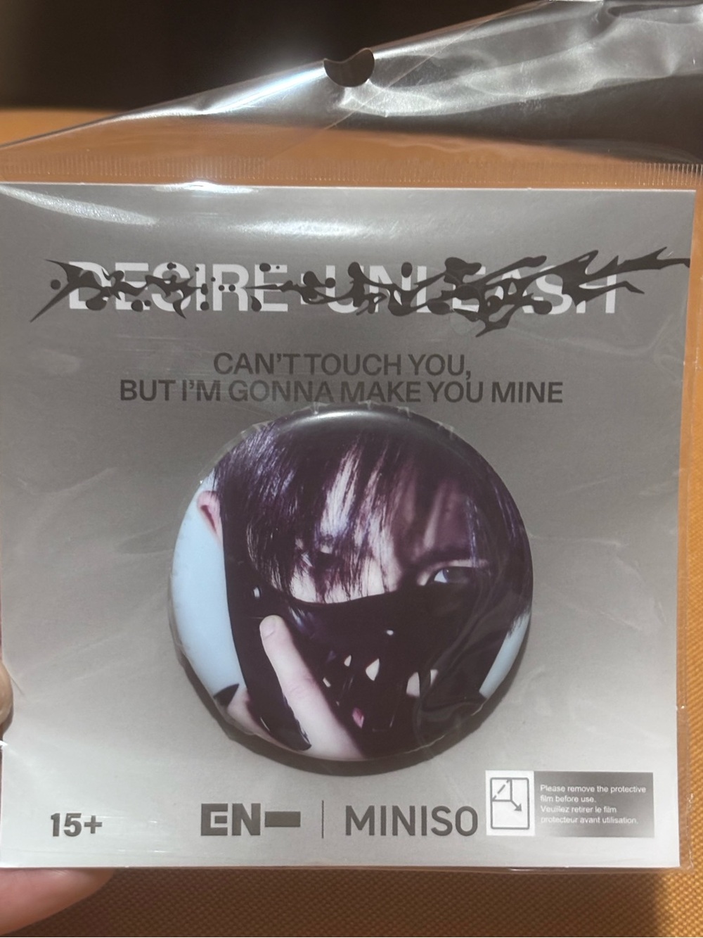 Enhypen x Miniso Desire Unleash Collectible Button - Black & White